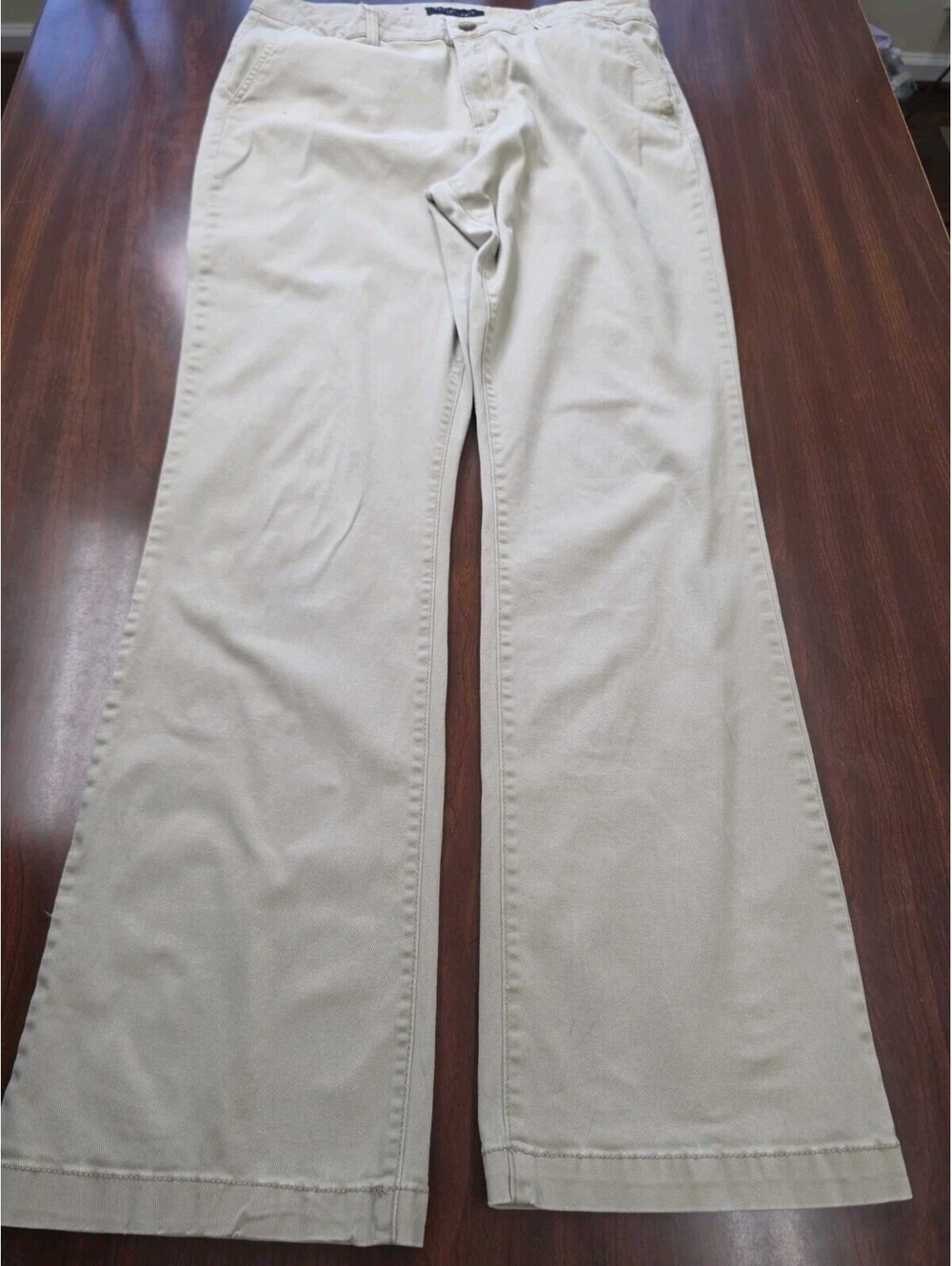 Aeropostale Khaki Beige Wide Leg Pants Classic Stretch 14 Long Y2K Retro Casual